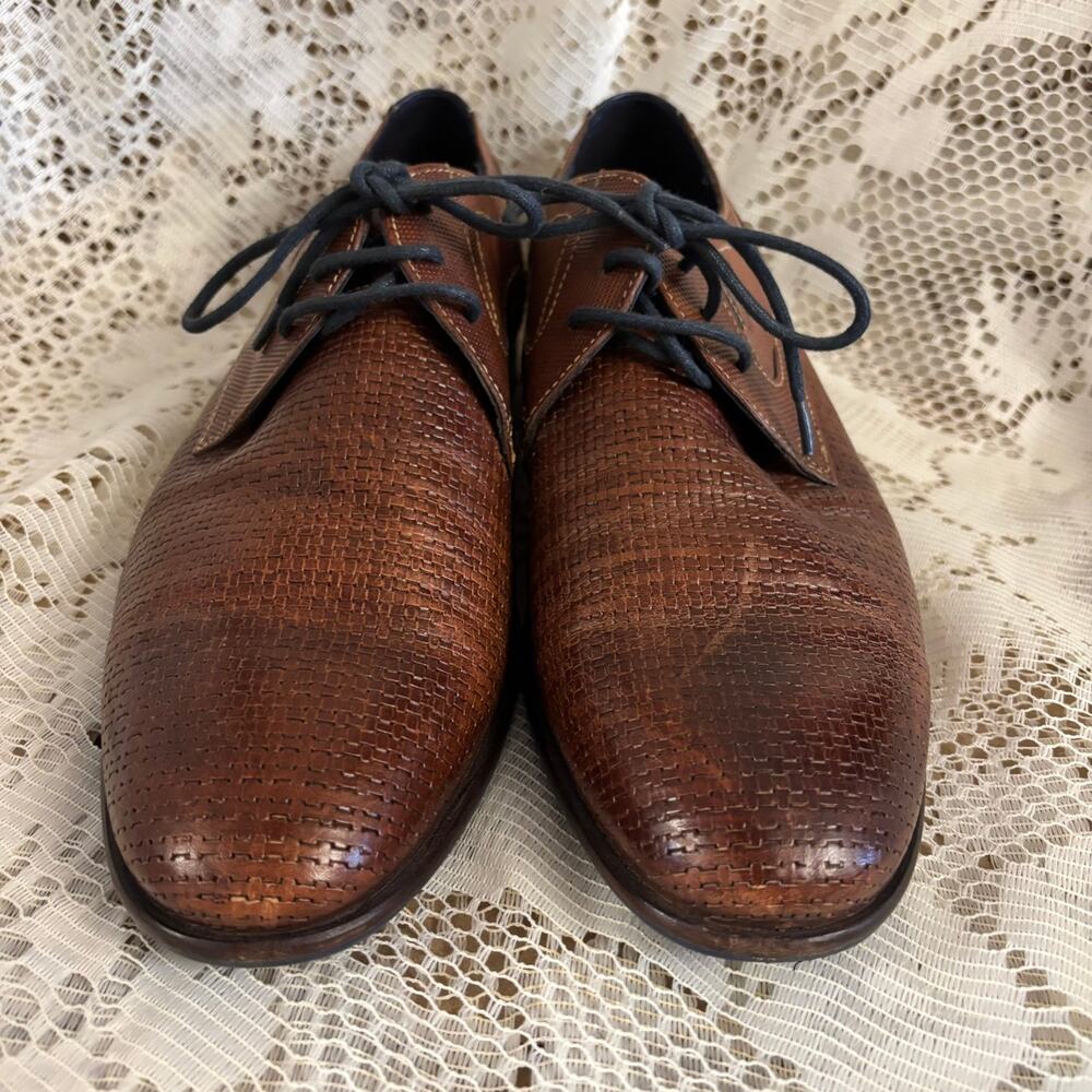 Sioux Dilip Men's US 9 Brown Leather Derby Dress Shoes